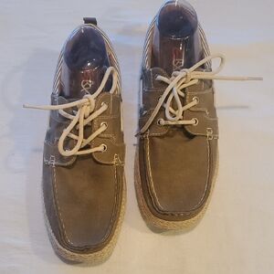 GBX Sestro Espandrilles Men's‎ Casual Tie Boat Sz. 10 Shoes - Tan
